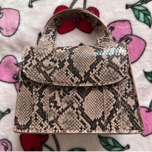 Zara Snake Print Handbag